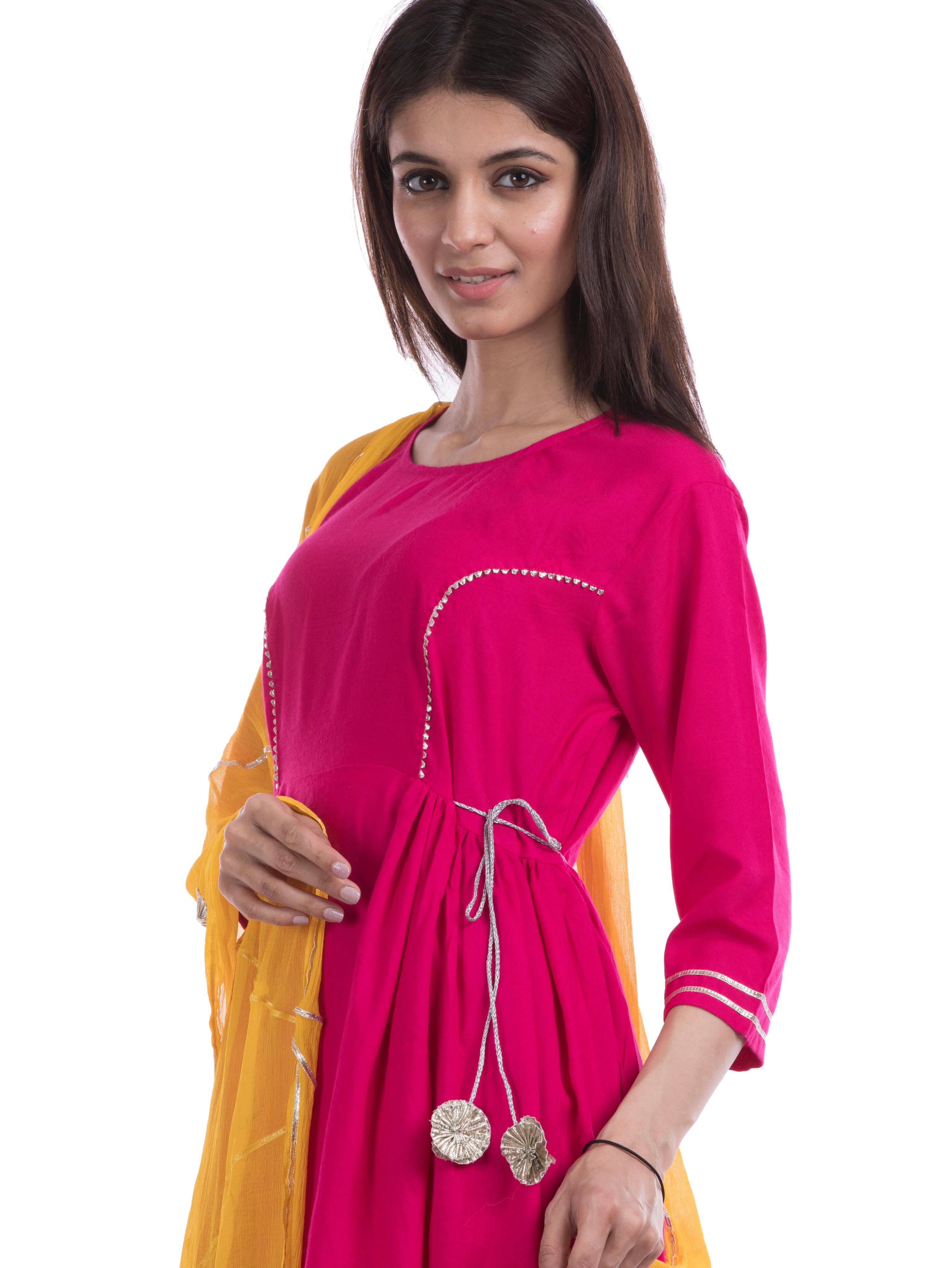 tajnan wome's pink rayon suit set - 17948006 - Standard Image - 1