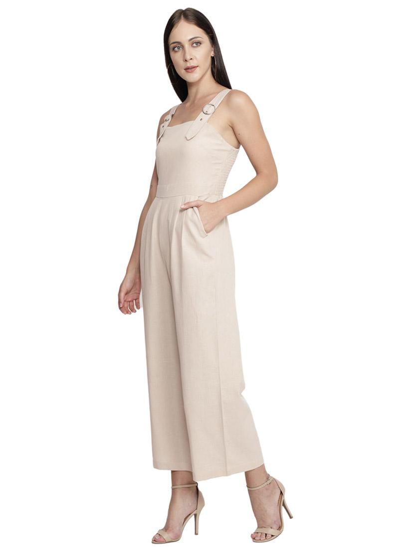 square neck solid full leg jumpsuit - 17948245 -  Standard Image - 1