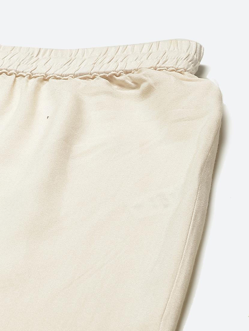 offwhite solid straight palazzo - 17948298 - Standard Image - 4