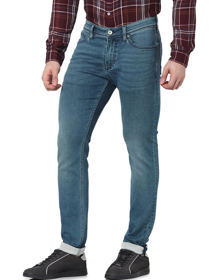 blue light washed denim jeans - 17948339 - Standard Image - 1