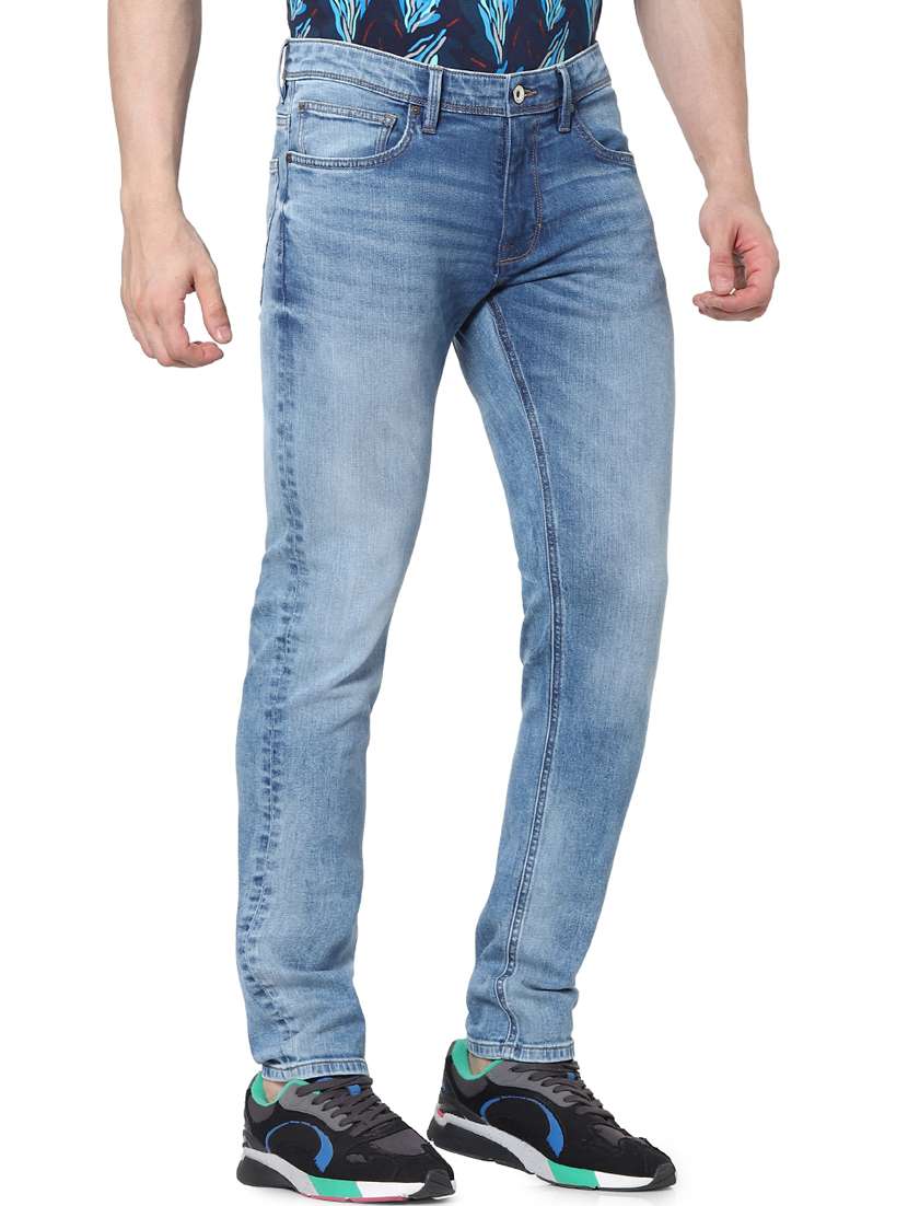 blue heavy washed denim jeans - 17948345 - Standard Image - 1