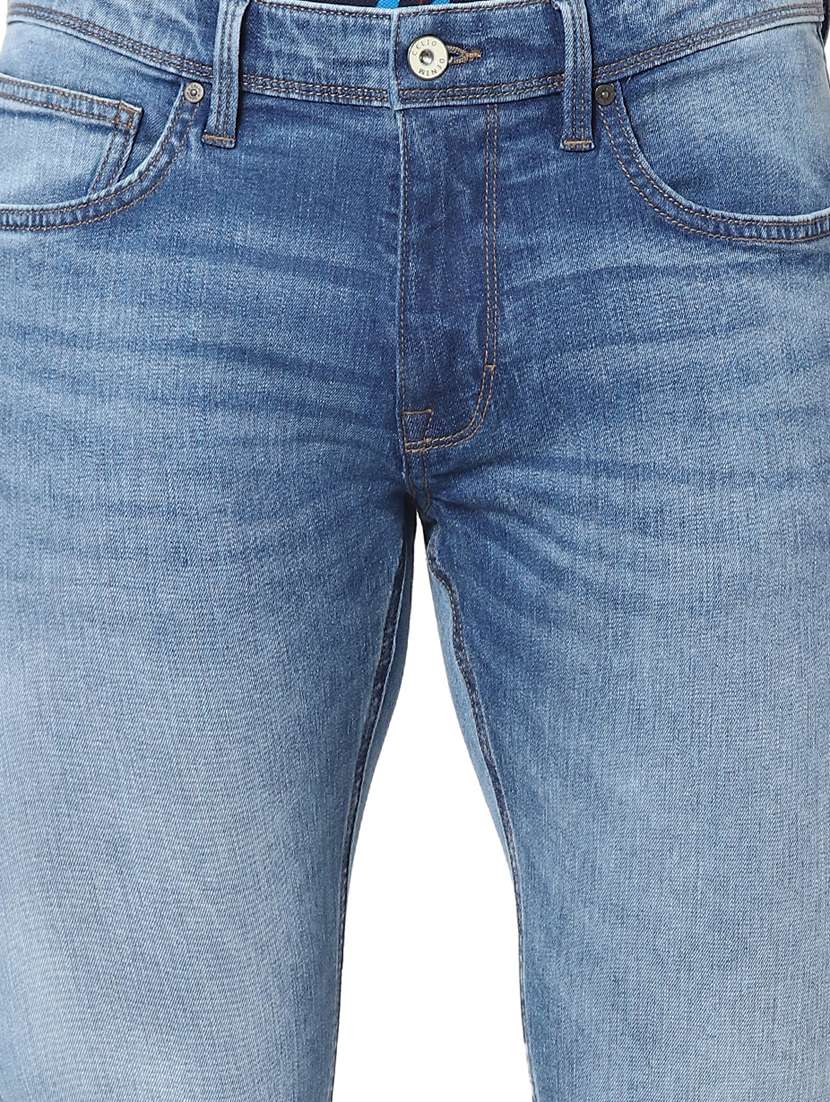 blue heavy washed denim jeans - 17948345 - Standard Image - 4