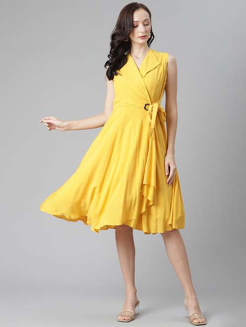 women's wrap solid dress - 17948528 -  Standard Image - 0