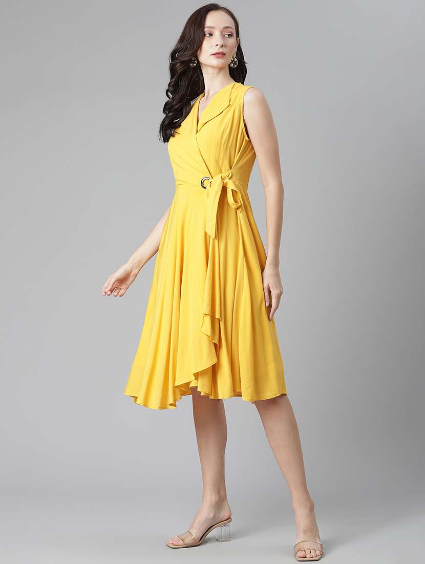 women's wrap solid dress - 17948528 -  Standard Image - 1