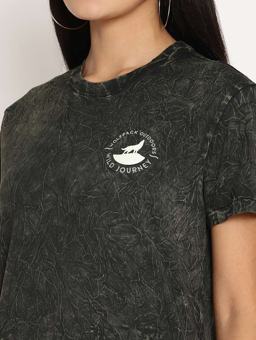 women's all over print round neck t-shirt - 17949342 -  Standard Image - 4