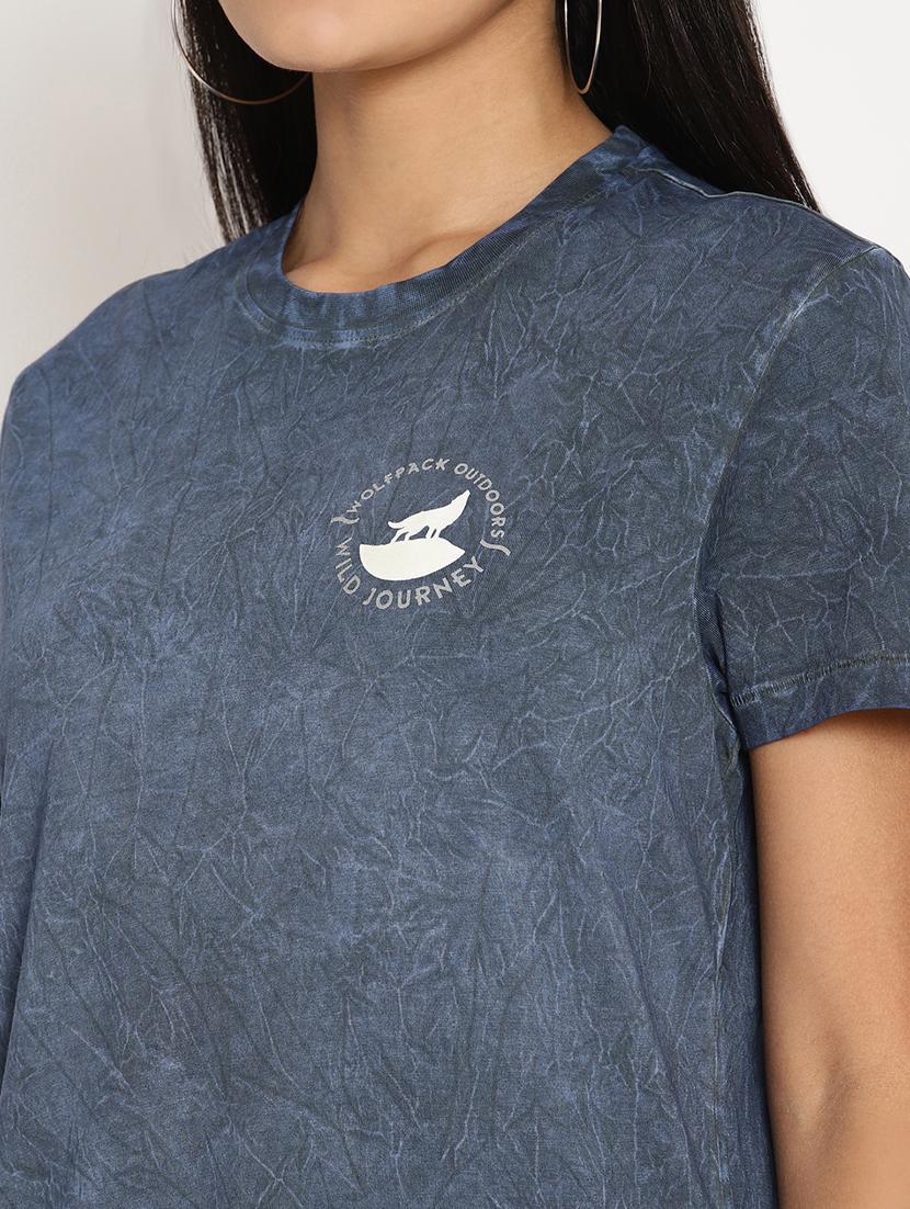 women's plain round neck t-shirt - 17949343 - Standard Image - 4