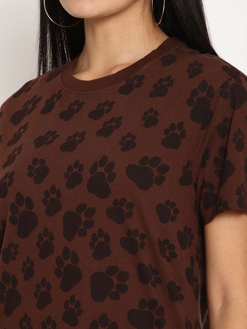 women's all over print crew neck t-shirt - 17949680 - Standard Image - 4
