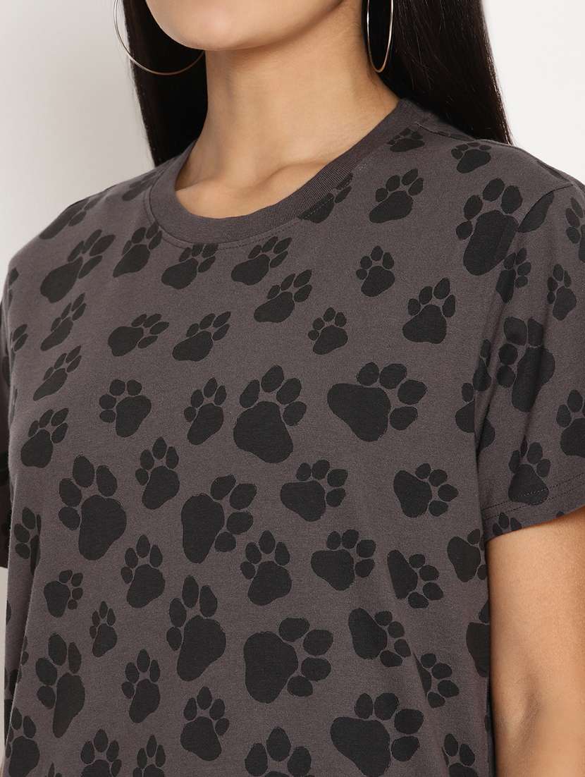 women's all over print round neck t-shirt - 17949681 -  Standard Image - 4