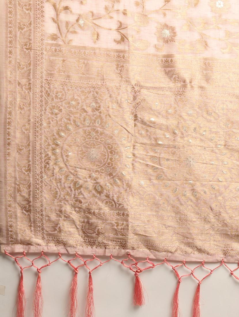 self design woven saree with blouse - 17949682 - Standard Image - 4