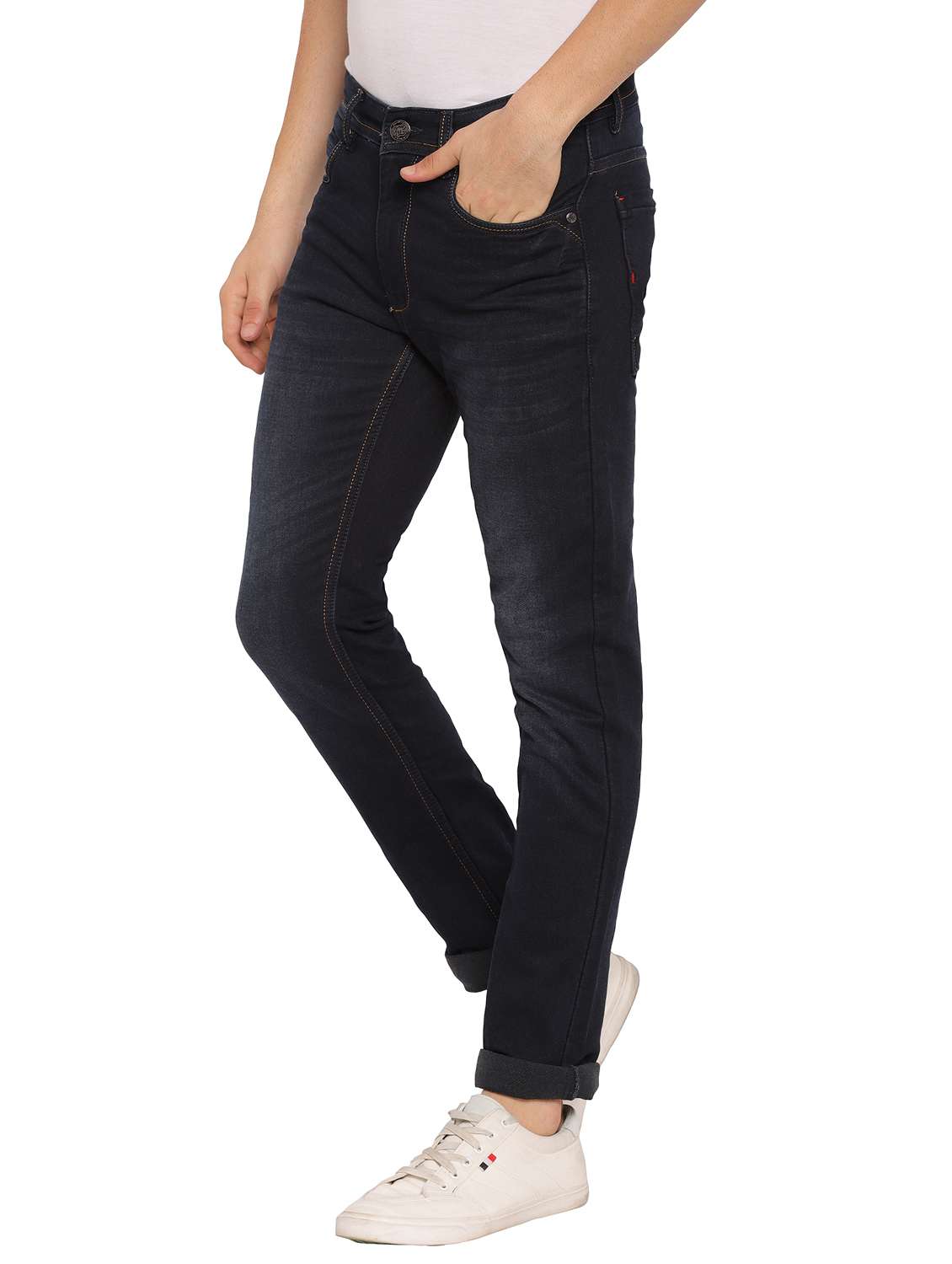 dark blue light washed denim jeans - 17949724 -  Standard Image - 1