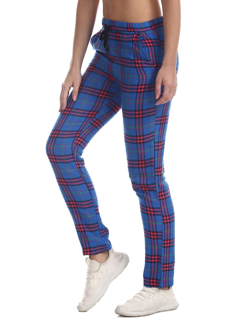 drawstring waist checkered track pant - 17951499 -  Standard Image - 1