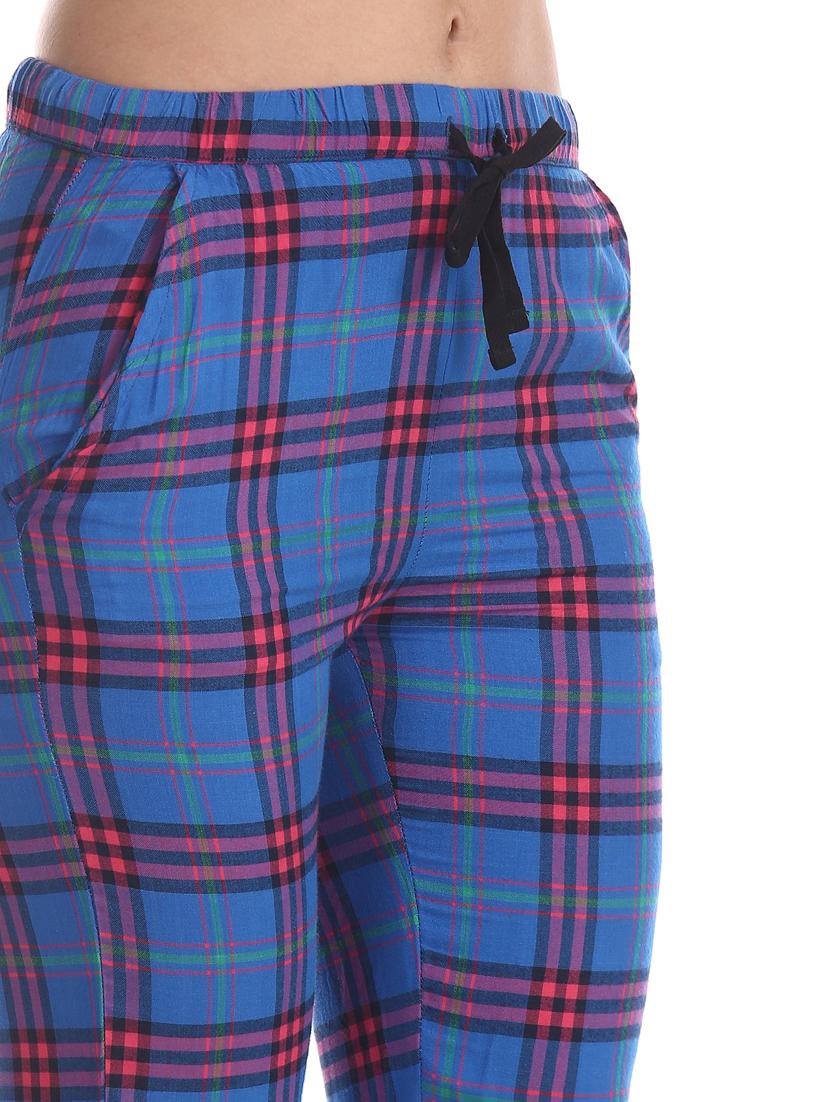 drawstring waist checkered track pant - 17951499 - Standard Image - 4