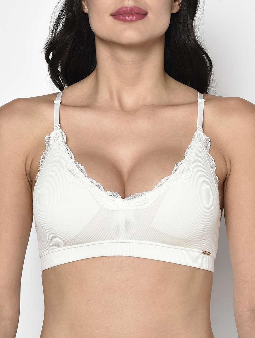 white solid bras and panty set - 17952148 -  Standard Image - 4