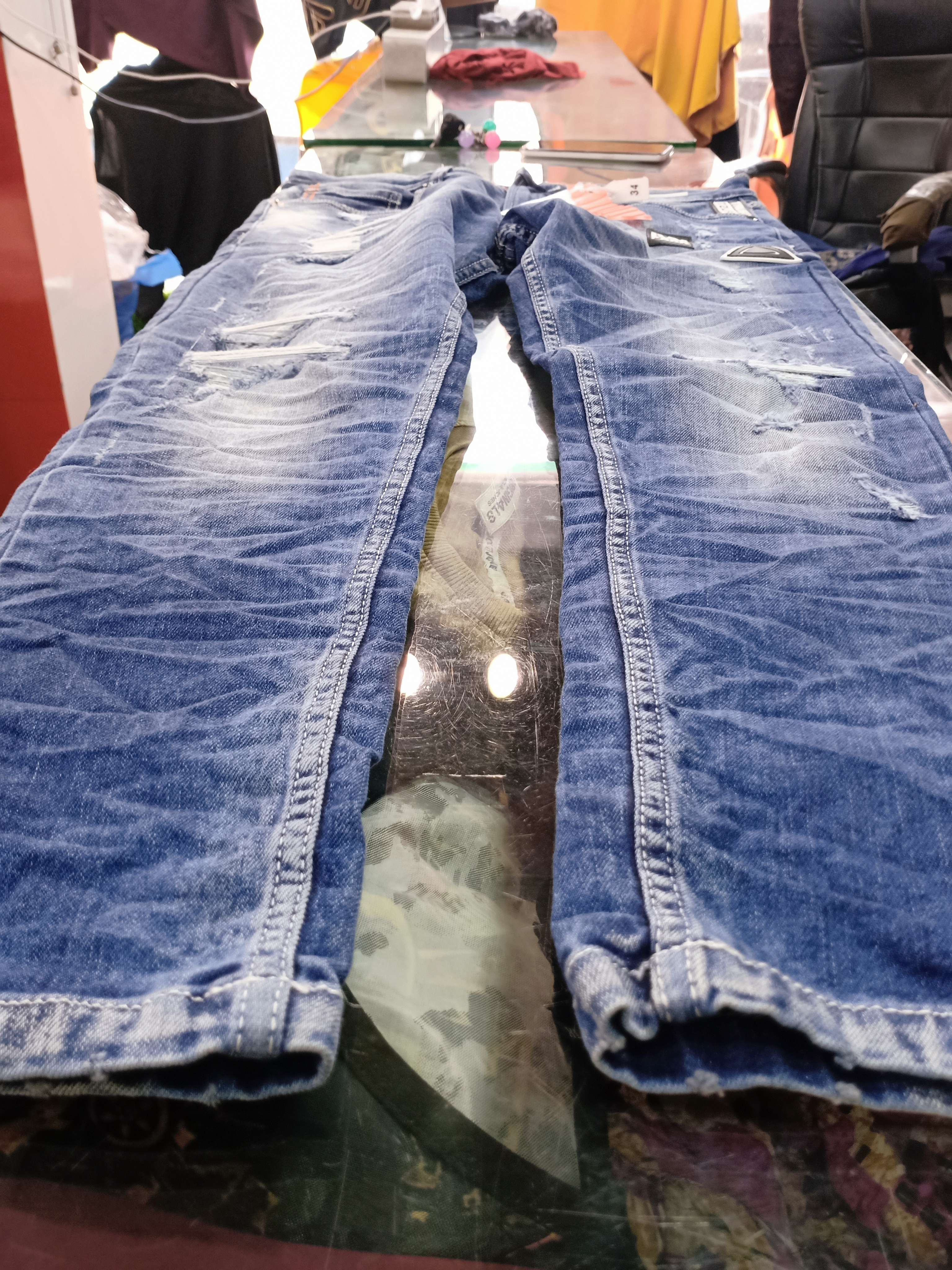 blue denim jeans - 17955573 -  Standard Image - 1