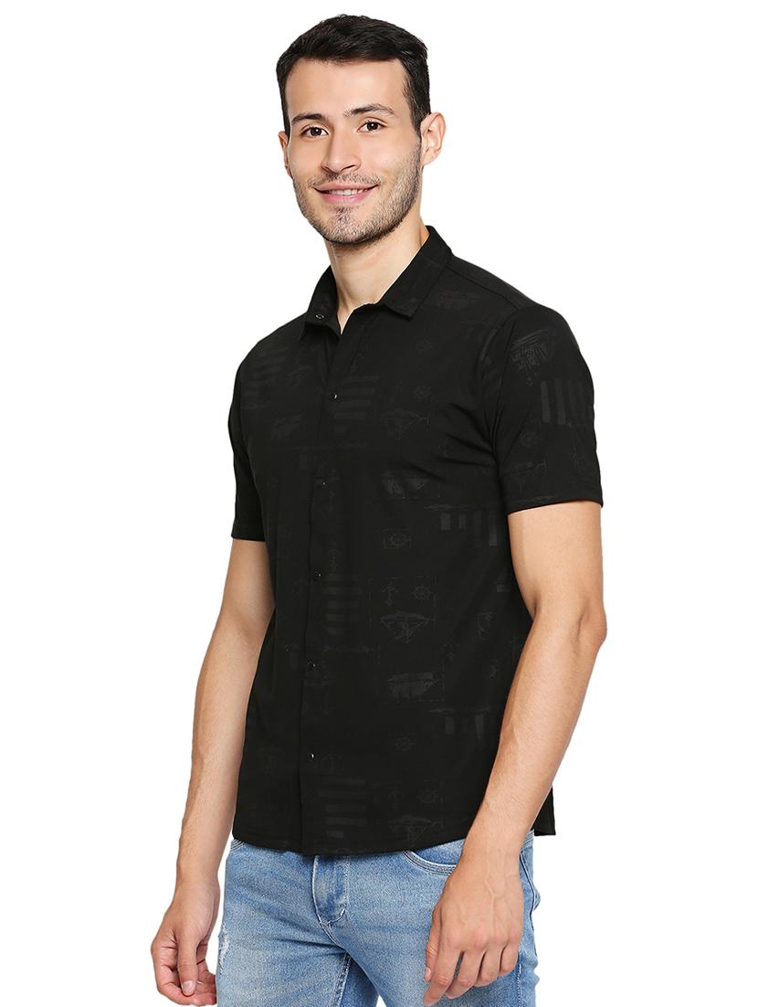 black printed casual shirt - 17956313 - Standard Image - 1