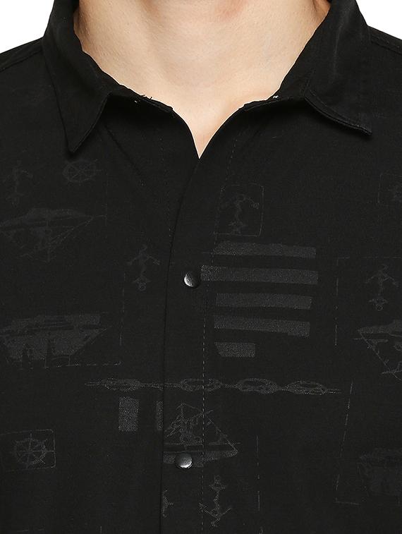 black printed casual shirt - 17956313 - Standard Image - 4