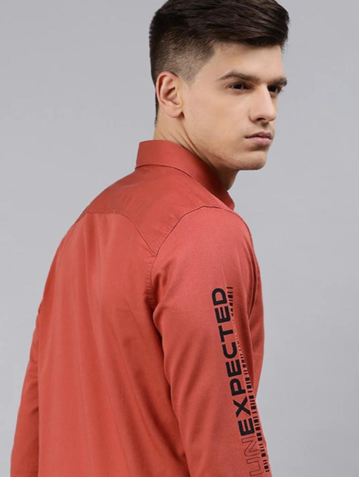 red cotton casual shirt - 17956492 - Standard Image - 1