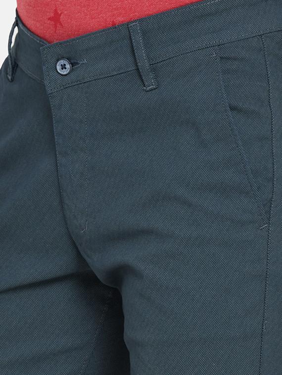 blue textured chinos - 17957276 - Standard Image - 4
