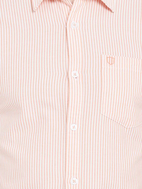pink striped casual shirt - 17957279 - Standard Image - 4