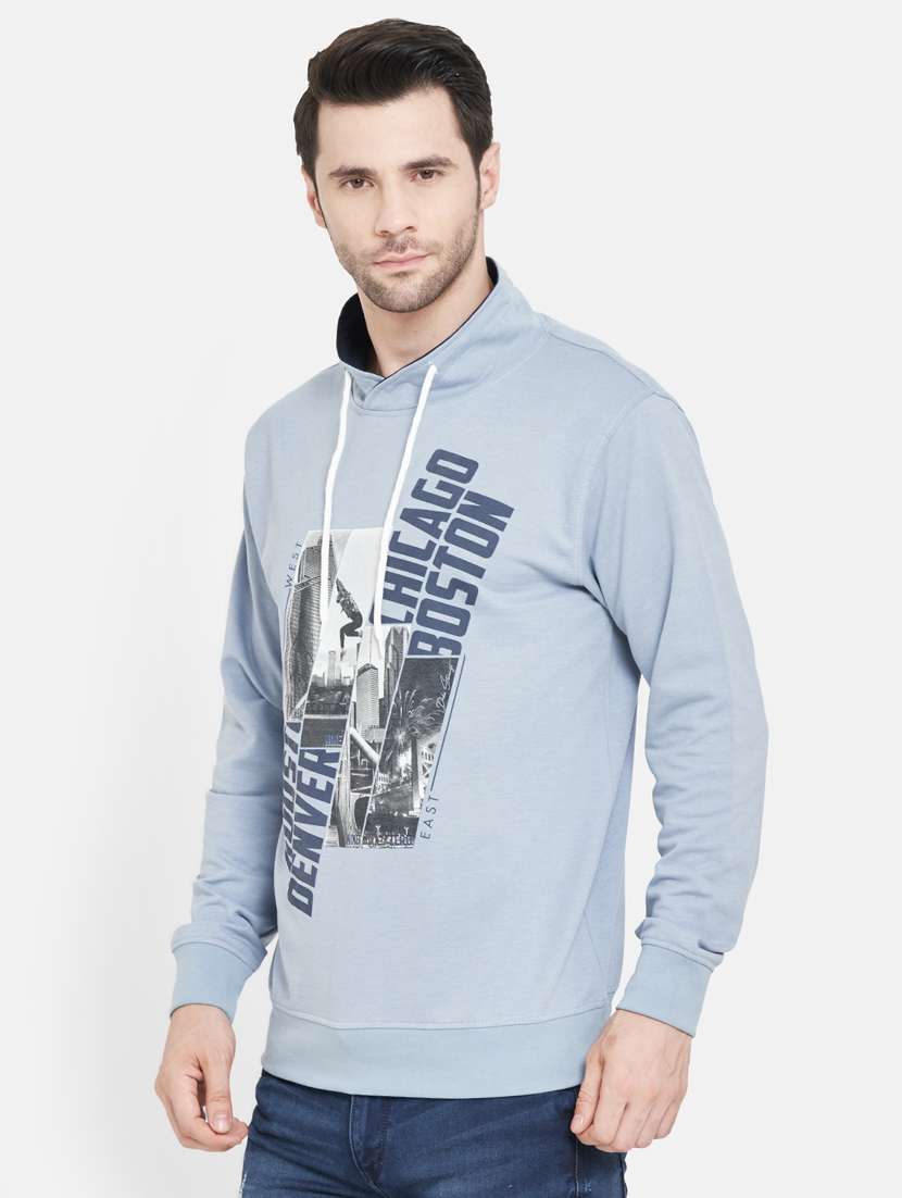 blue printed sweatshirt - 17957290 - Standard Image - 1