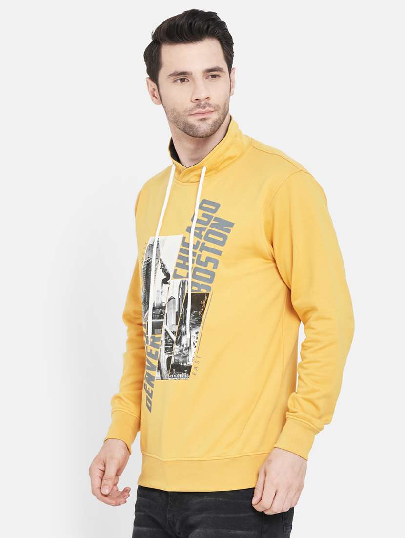 yellow printed sweatshirt - 17957291 - Standard Image - 1