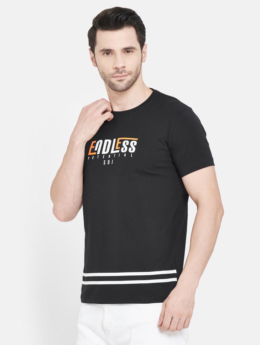 black printed t-shirt - 17957299 - Standard Image - 1
