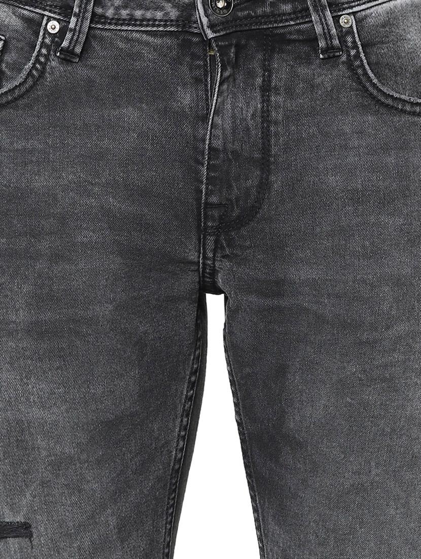 grey light washed ripped denim jeans - 17959560 - Standard Image - 4