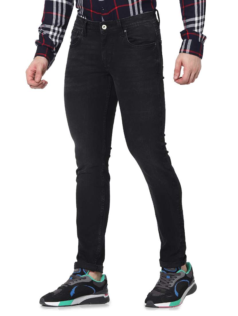 dark blue light washed denim jeans - 17959563 -  Standard Image - 1