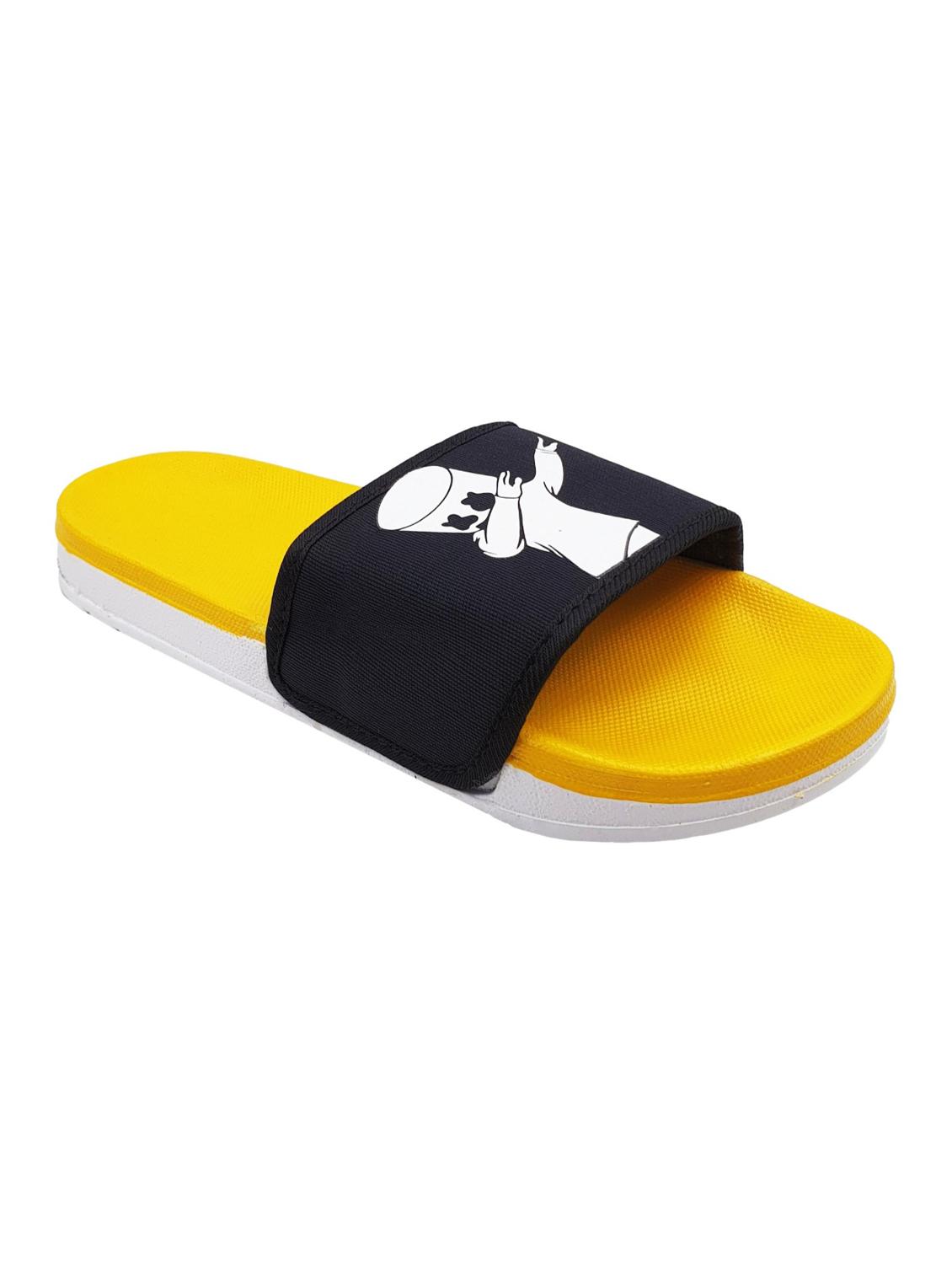 yellow rubber slip on flip flops - 17959749 - Standard Image - 1