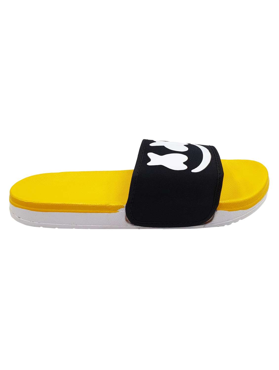 yellow rubber slip on flip flops - 17959757 -  Standard Image - 1