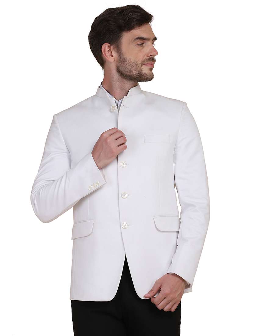 white solid bandhgala