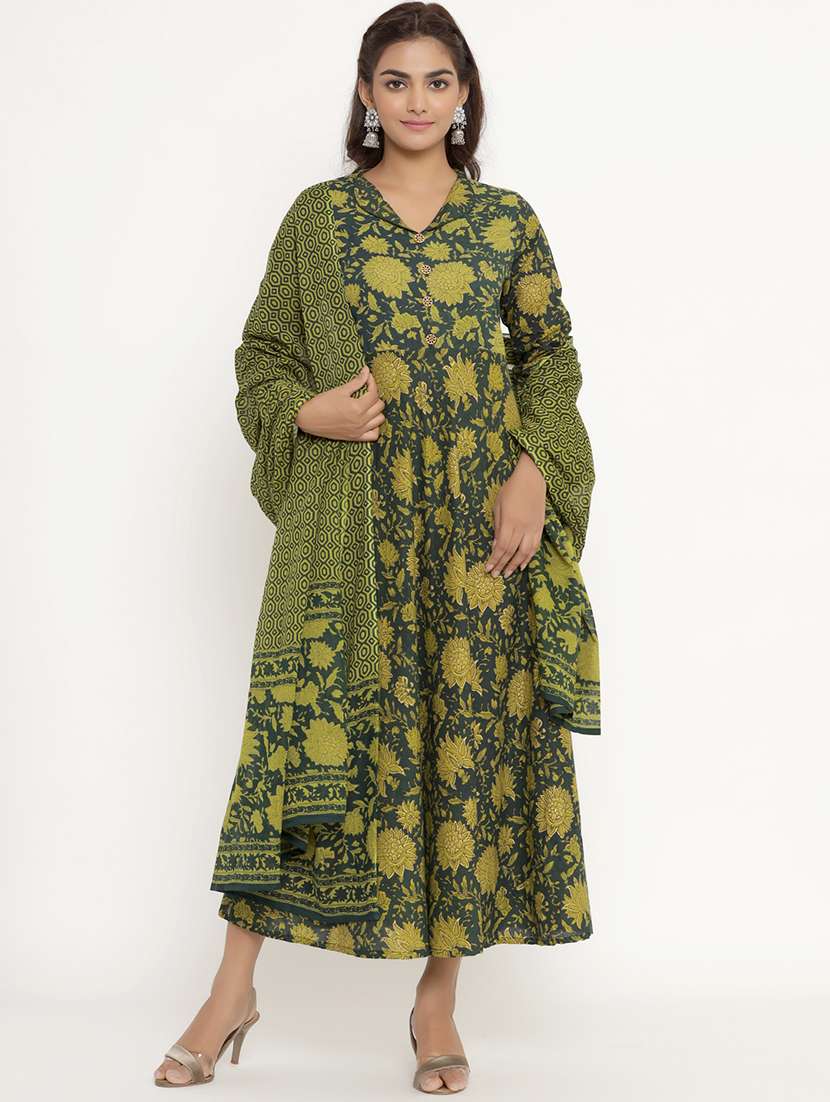 floral kurta dupatta set