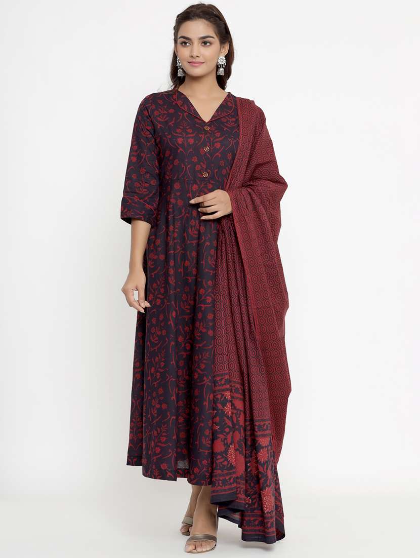 floral kurta dupatta set