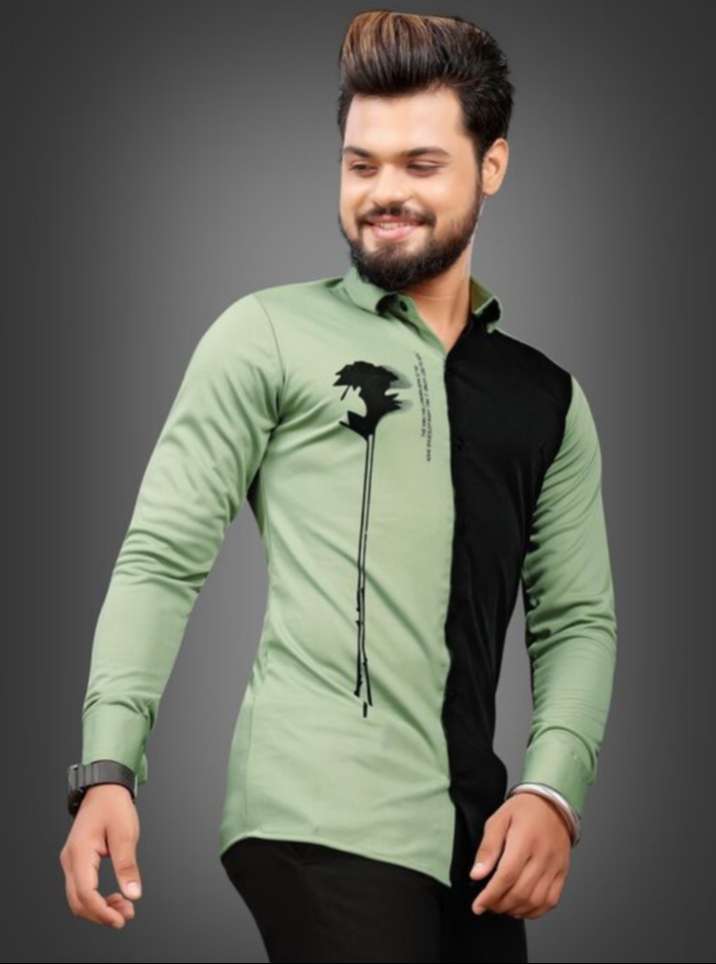 green cotton shirt - 17960916 - Standard Image - 1