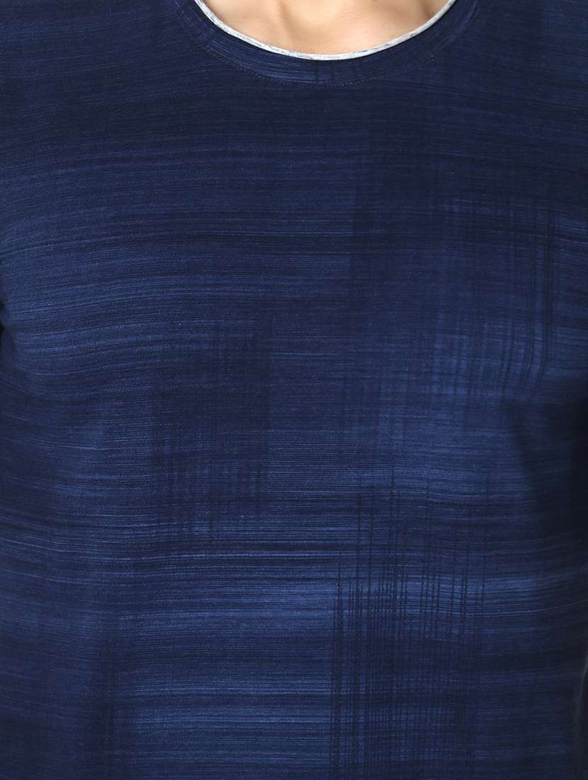 navy blue printed t-shirt - 17961282 -  Standard Image - 4