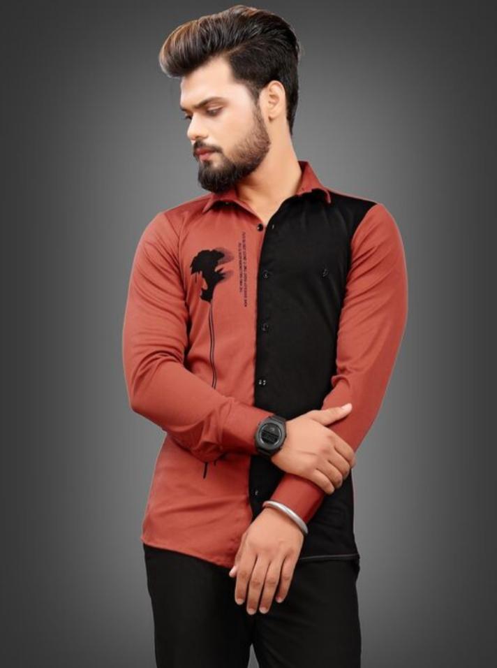 orange cotton shirt - 17961293 - Standard Image - 1