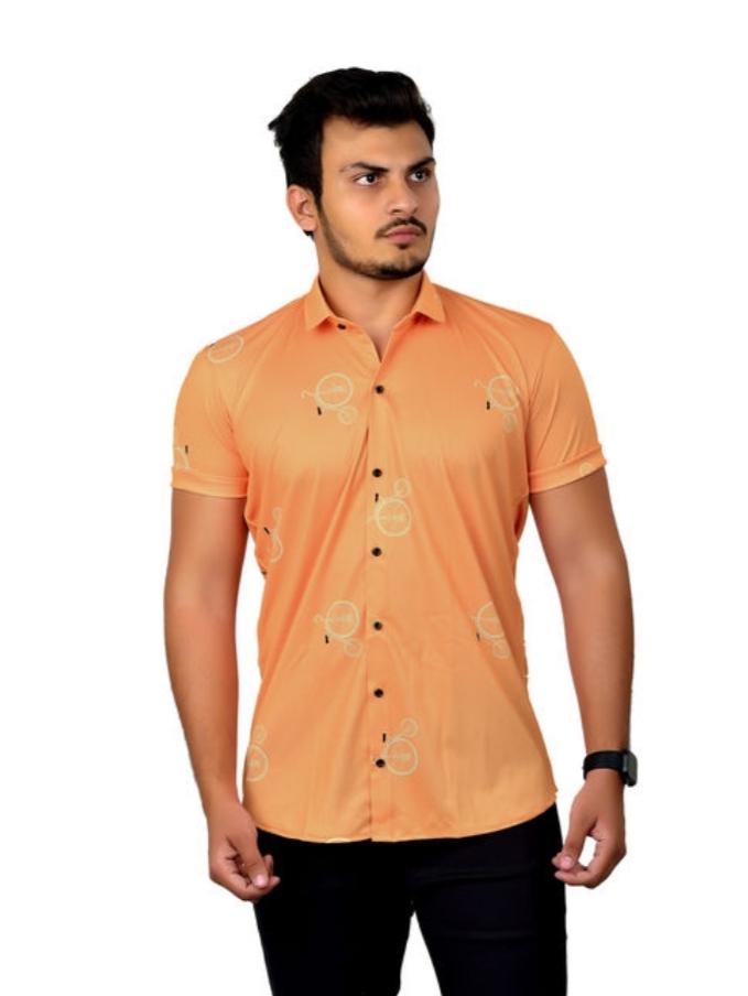 orange cotton shirt - 17961296 - Standard Image - 1