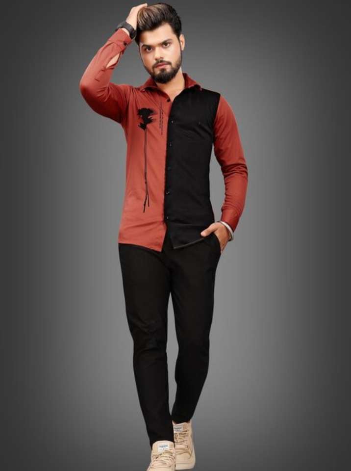 Orange Cotton Shirt - 17961721 -  Standard Image - 1