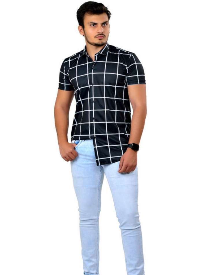 blue cotton shirt - 17961725 -  Standard Image - 1