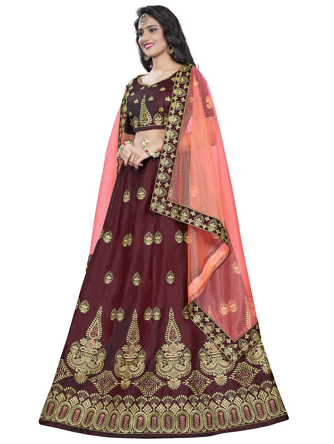 embroidered panelled lehenga - 17961764 - Standard Image - 1