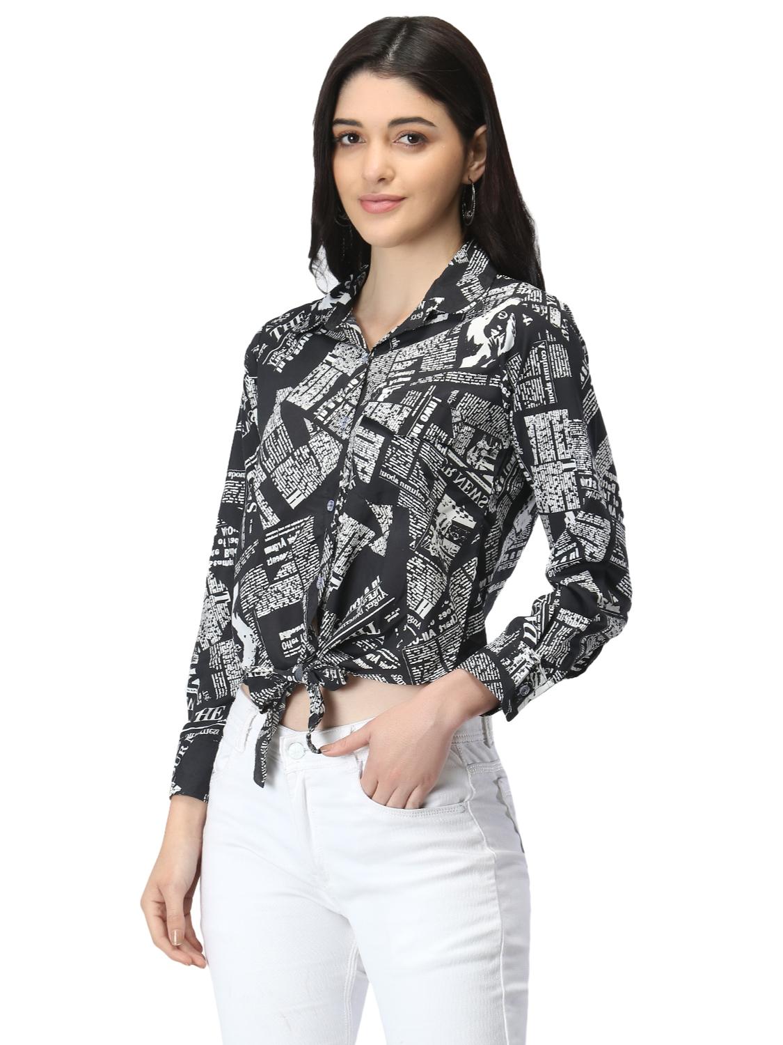 crepe paper print top - 17962149 - Standard Image - 1