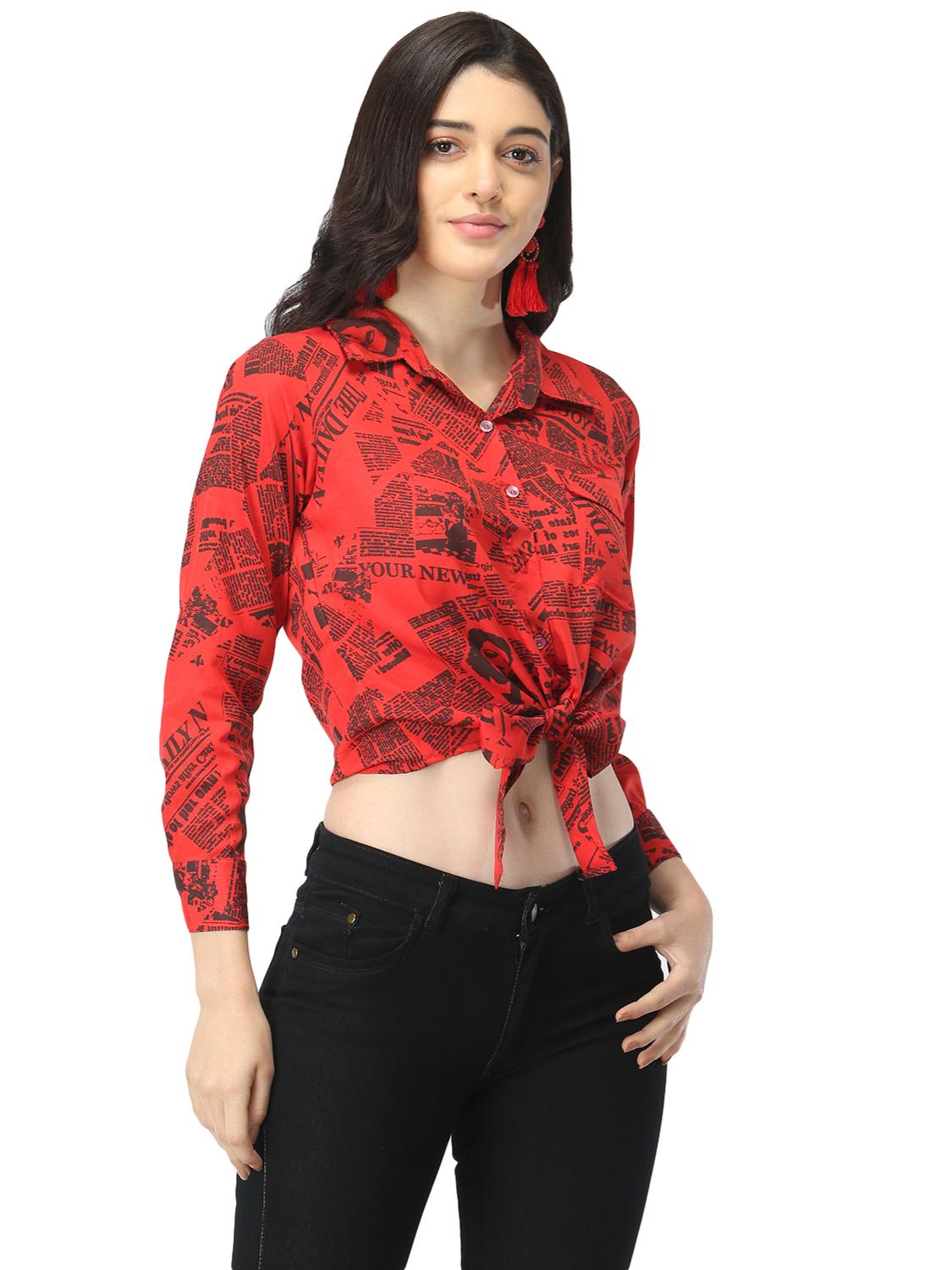 crepe paper print top  - 17962151 -  Standard Image - 1