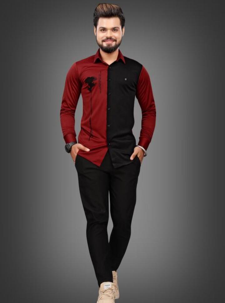 red cotton shirt - 17963203 - Standard Image - 1