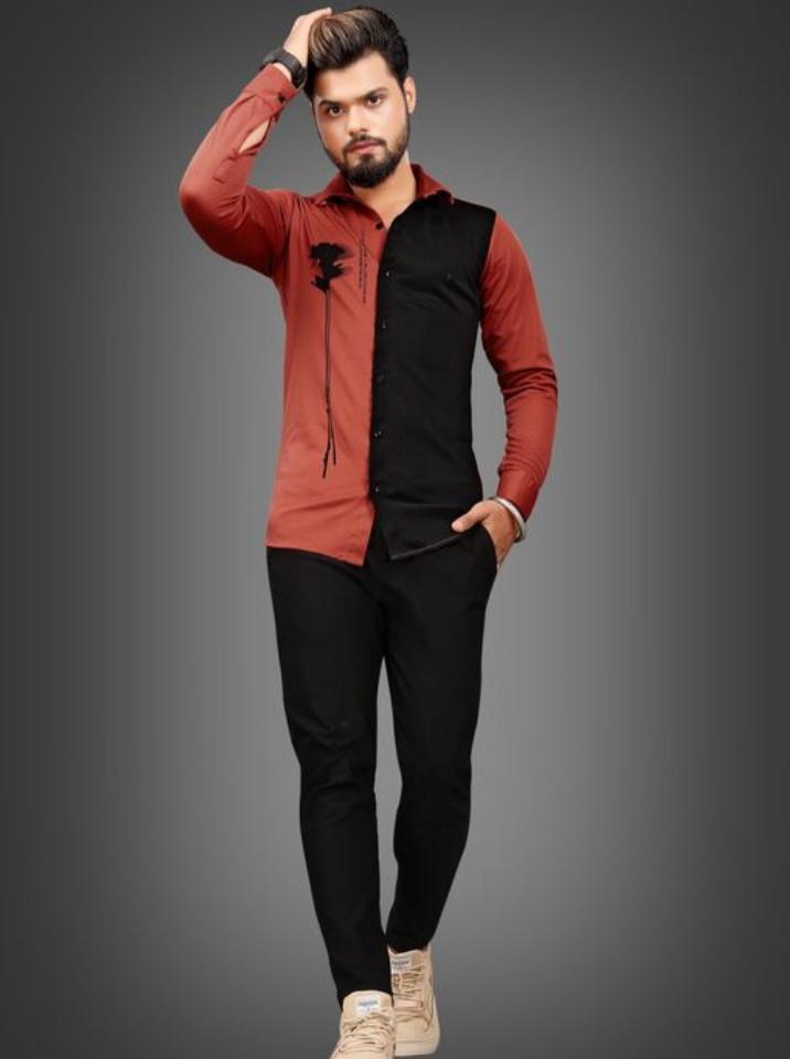 orange cotton shirt - 17963204 - Standard Image - 1