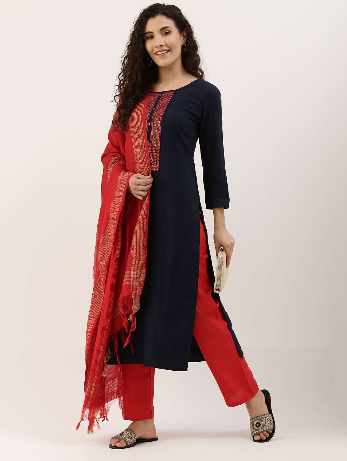 embroidered suit set  - 17965051 -  Standard Image - 1