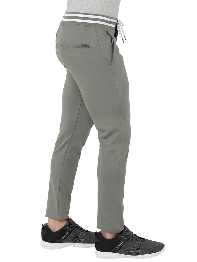 grey solid track pant with drawstring - 17965090 - Standard Image - 1