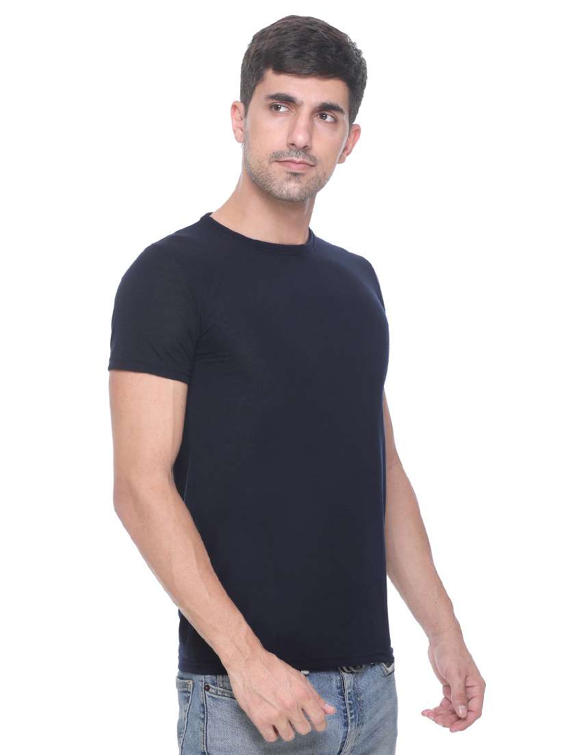 round neck solid t-shirt - 17965215 - Standard Image - 1