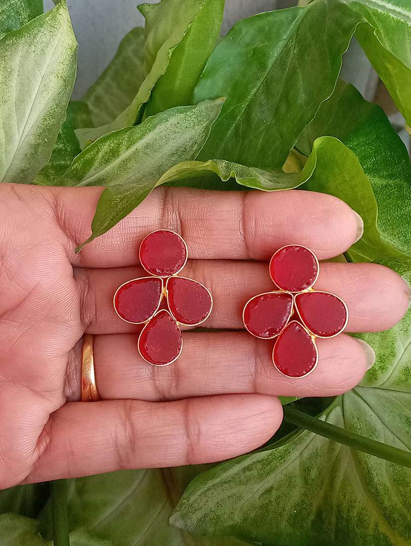 red brass studs earring - 17965230 -  Standard Image - 1
