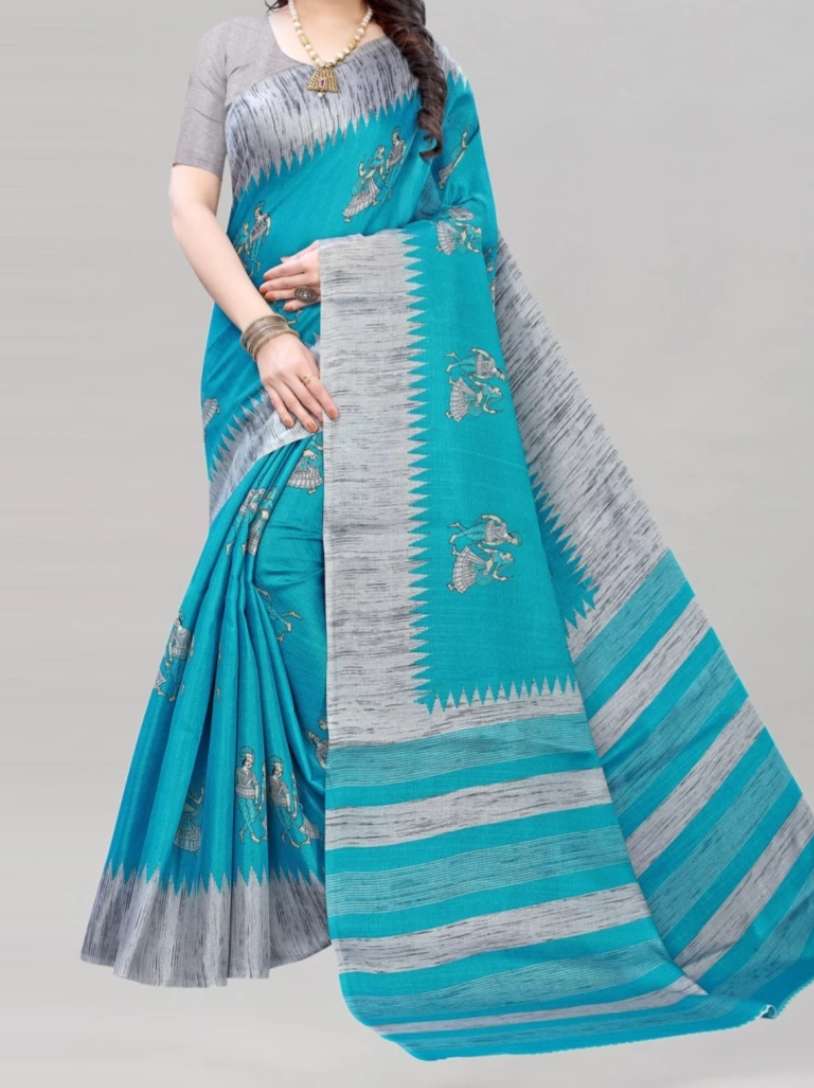 multi colored nylon saree - 17965439 -  Standard Image - 1