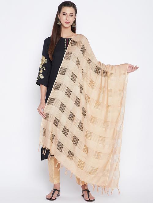 checkered check woven dupatta - 17965610 -  Standard Image - 0